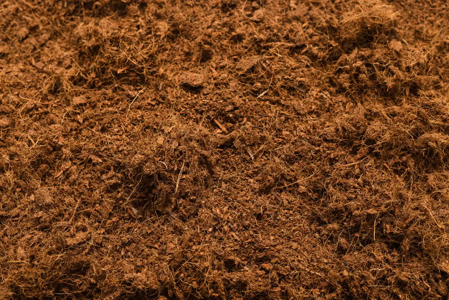 Substrato orgânico à base de fibra de coco utilizado no cultivo de plantas ornamentais